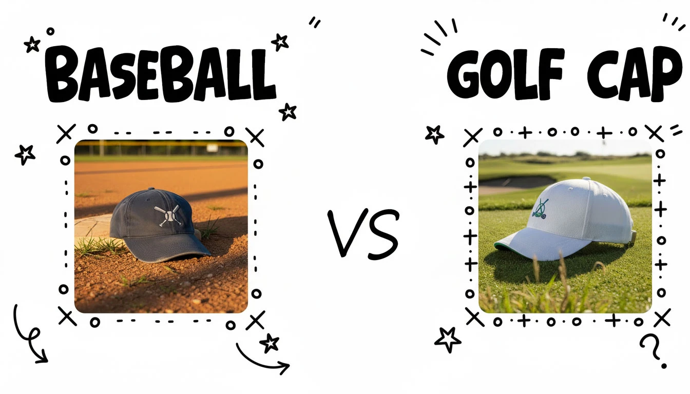 Baseball vs. Golf Cap Baseball vs. Golf Cap